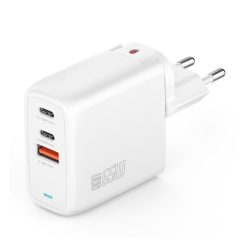   4smarts GaN Flex töltő adapter 2xUSB-C + 1 USB-A, 65W, fehér