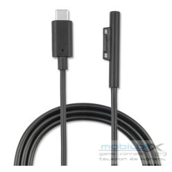   4smarts USB-C / Microsoft Surface töltőkábel, 5A, 1m, fekete
