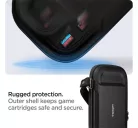 Spigen Rugged Armor Pro Nintendo Switch játékkártya tároló tok, Airtag tartóval, fekete