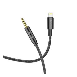   Hoco UPA19 Audio Jack 3,5mm / Lightning ( 8-pin ) kábel, 1m, fekete