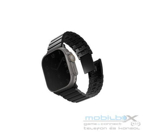 Uniq Strova Magsafe Apple Watch állítható szíj, 49/45/44/42MM, fekete