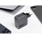 Forcell hálózati gyorstöltő 3xUSB-C + USB-A, PD + QC 4.0, 4A, 100W, kék
