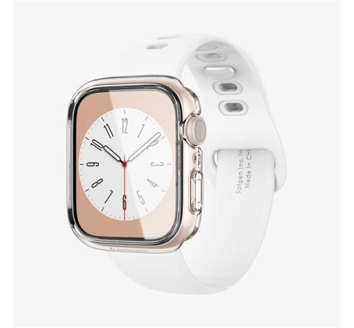 Spigen Ultra Hybrid Apple Watch 9 / 8 / 7 41mm tok, Crystal Clear, átlátszó