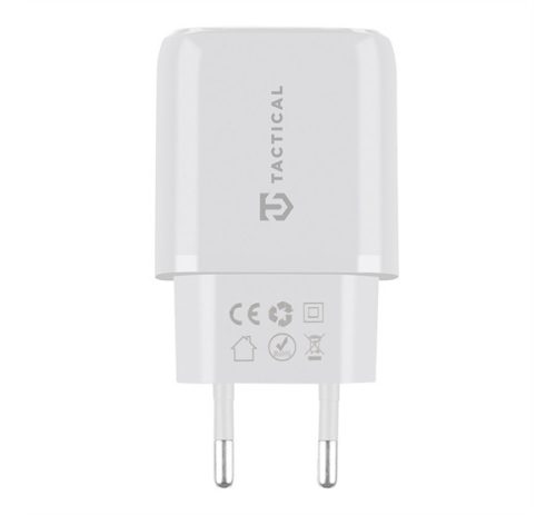 Tactical Base Plug Dual gyorstöltő adapter USB-A+ USB-C, 20W,fehér