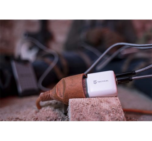 Tactical Base Plug Dual gyorstöltő adapter USB-A+ USB-C, 20W,fehér