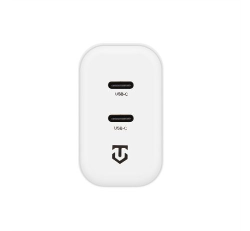 Tactical Base Plug Dual gyorstöltő adapter 2xUSB-C, 40W,fehér