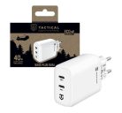 Tactical Base Plug Dual gyorstöltő adapter 2xUSB-C, 40W,fehér