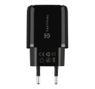 Tactical Base Plug Dual gyorstöltő adapter USB-A+ USB-C, 20W, fekete