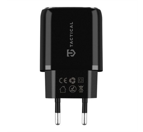 Tactical Base Plug Dual gyorstöltő adapter USB-A+ USB-C, 20W, fekete