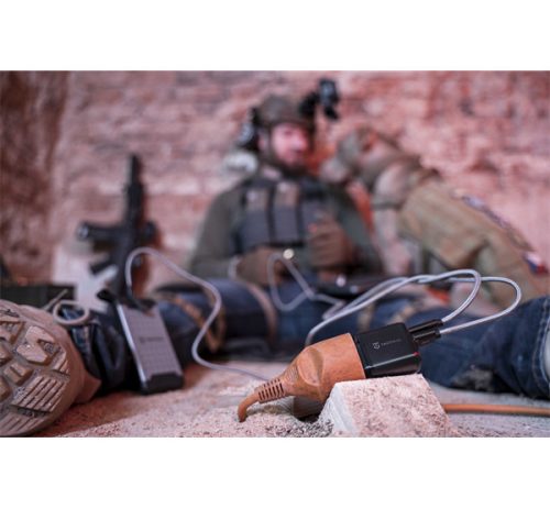 Tactical Base Plug Dual gyorstöltő adapter USB-A+ USB-C, 20W, fekete