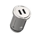 Forcell F-energy Mini autós szivargyújtó töltő 2xUSB-C, PD, 30W, ezüst