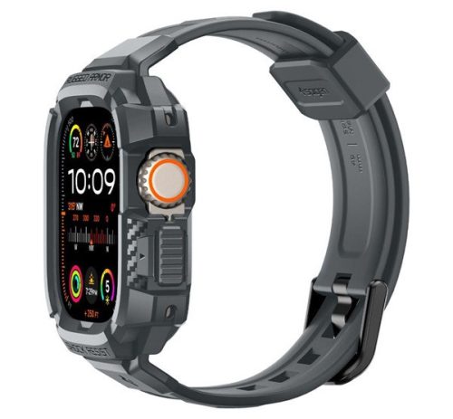 Spigen Rugged Armor Pro Apple Watch Ultra 3 / 2 / 1 49mm tok / szíj, sötétszürke