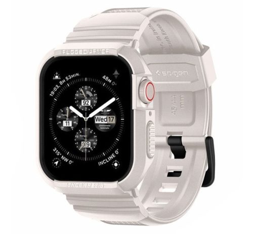 Spigen Rugged Armor Pro Apple Watch 9 / 8 / 7 45mm / SE (2nd / 1st Gen) / 6 / 5 / 4 44mm tok, bézs