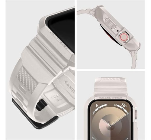 Spigen Rugged Armor Pro Apple Watch 9 / 8 / 7 45mm / SE (2nd / 1st Gen) / 6 / 5 / 4 44mm tok, bézs