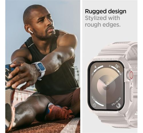 Spigen Rugged Armor Pro Apple Watch 9 / 8 / 7 45mm / SE (2nd / 1st Gen) / 6 / 5 / 4 44mm tok, bézs