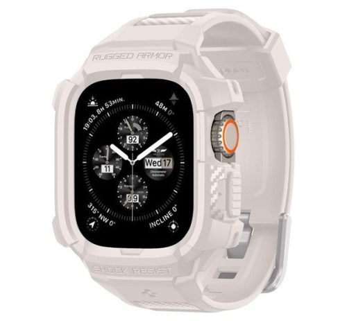 Spigen Rugged Armor Pro Apple Watch Ultra 2 / 1 49mm tok / szíj, bézs