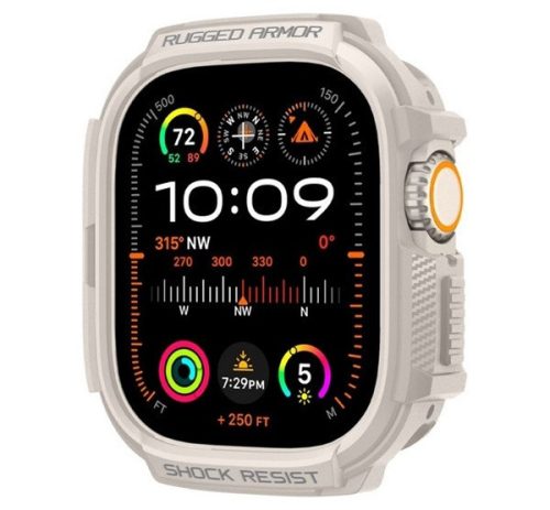 Spigen Rugged Armor Apple Watch Ultra 2 / 1 49mm tok, bézs