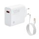 Xiaomi MDY-14-EE GaN USB-A- USB-C hálózati töltő adapter + adatkábel,120W, 6A, fehér