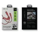 Energea Flow C94 USB-C / Lightning MFI szövet gyorstöltő- és adatkábel, 1.5m, 60W, 3A, piros