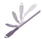 Energea Flow C94 USB-C / Lightning MFI szövet gyorstöltő- és adatkábel, 1.5m, 60W, 3A, lila