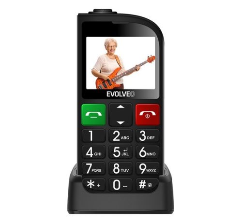 Evolveo EasyPhone FL (EP801) nyomógombos mobiltelefon, fekete