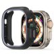 Apple Watch 7-9 (41 mm), Műanyag + szilikon védőkeret, szíj nélkül, közepesen ütésálló, Dux Ducis Bamo, sötétszürke