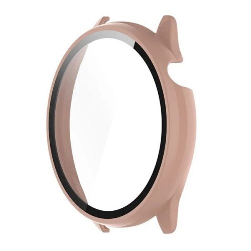 Amazfit GTR Mini, Műanyag védőkeret, kijelzővédő üveggel, közepesen ütésálló, szíj nélkül, rózsaszín