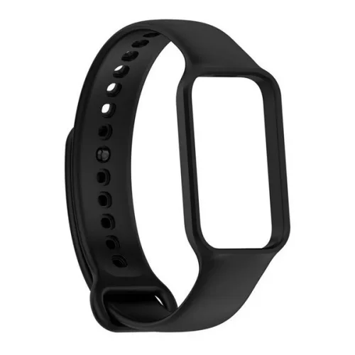 Xiaomi Smart Band 8 Active / Redmi Smart Band 2, szilikon pótszíj, állítható, fekete