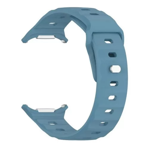 Samsung Galaxy Watch Ultra (47mm) SM-L705, szilikon pótszíj, légáteresztő, 3D homorú minta, kék