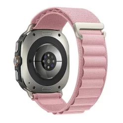   Samsung Galaxy Watch Ultra (47mm) SM-L705, textíl pótszíj, állítható, rózsaszín