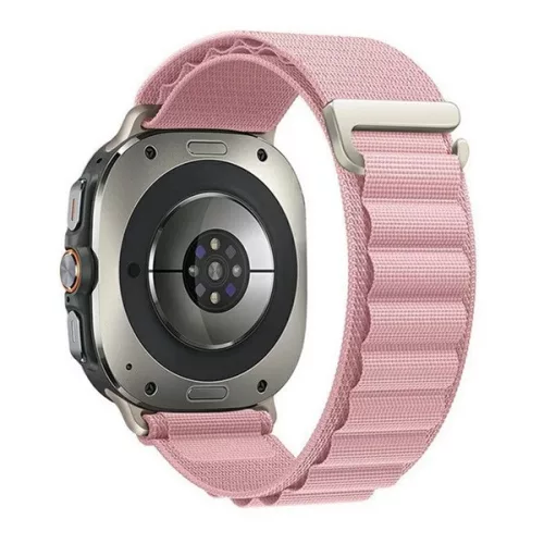 Samsung Galaxy Watch Ultra (47mm) SM-L705, textíl pótszíj, állítható, rózsaszín