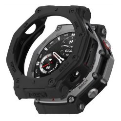   Amazfit T-Rex 3, Szilikon védőkeret, közepesen ütésálló, szíj nélkül, fekete