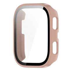   Amazfit Bip 6, Műanyag védőkeret, kijelzővédő üveggel, közepesen ütésálló, szíj nélkül, rózsaszín