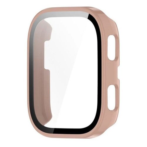 Amazfit Bip 6, Műanyag védőkeret, kijelzővédő üveggel, közepesen ütésálló, szíj nélkül, rózsaszín