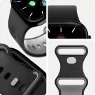 Apple Watch 4-6, SE, SE (2022), SE (2025) (38 / 40 mm) / Watch 7-9 (41 mm) / Watch 10-11 (42 mm), szilikon pótszíj, állítható, Spigen Nano Pop, fekete/szürke