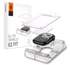 Spigen EliteShield EZ Fit Apple Watch 11 /Watch 10 46mm kijelzővédő fólia felhelyező kerettel (2db)