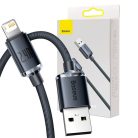 Baseus Crystal Shine USB-Lightning kábel, 2,4A, 2m, fekete