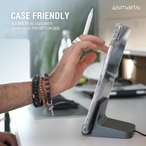 4smarts VoltDock USB-C asztali tablet töltő állvány, 60W, ezüst