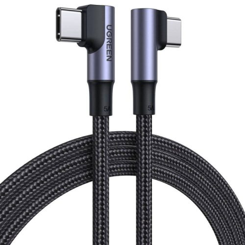 Ugreen US335 USB-C-USB-C töltő- és adatkábel, fonott, 5A, 100W, 2m, fekete