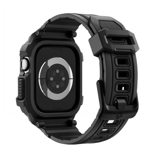 Spigen Rugged Armor Pro 2 Apple Watch 10-11 (46 mm) szíj / tok, Matte Black, fekete