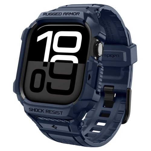 Spigen Rugged Armor Pro 2 Apple Watch 10-11 (46 mm) szíj / tok, Navy Blue, sötétkék