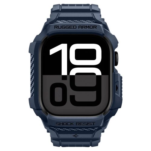 Spigen Rugged Armor Pro 2 Apple Watch 10-11 (46 mm) szíj / tok, Navy Blue, sötétkék
