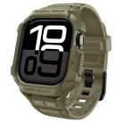 Spigen Rugged Armor Pro 2 Apple Watch 10-11 (46 mm) szíj / tok, Vintage Khaki, zöld