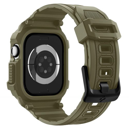 Spigen Rugged Armor Pro 2 Apple Watch 10-11 (46 mm) szíj / tok, Vintage Khaki, zöld