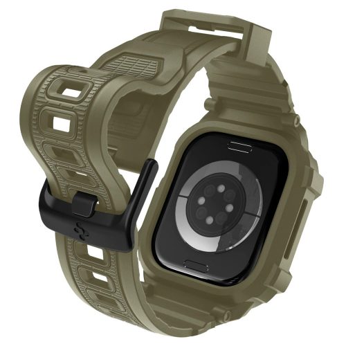 Spigen Rugged Armor Pro 2 Apple Watch 10-11 (46 mm) szíj / tok, Vintage Khaki, zöld