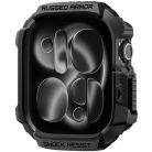 Spigen Rugged Armor 2 Apple Watch 10-11 (42 mm) tok, Matte Black, fekete