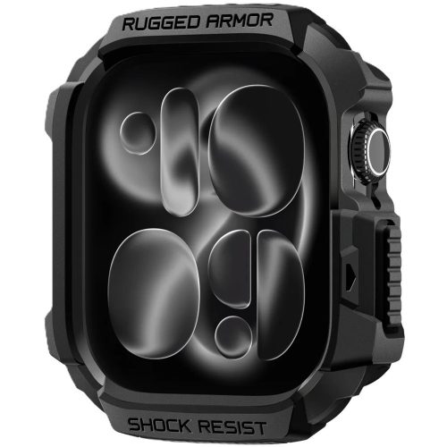 Spigen Rugged Armor 2 Apple Watch 10-11 (46 mm) tok, Matte Black, fekete