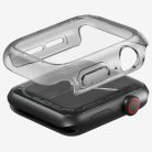 Uniq Garde Apple Watch 11/ Watch 10 46mm műanyag tok kijelzővédelemmel, fekete