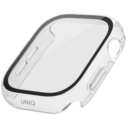 Uniq Nautic Apple Watch 11 / Watch 10 46mm műanyag tok, IP68 por-és cseppálló kijelzővédelemmel, átlátszó
