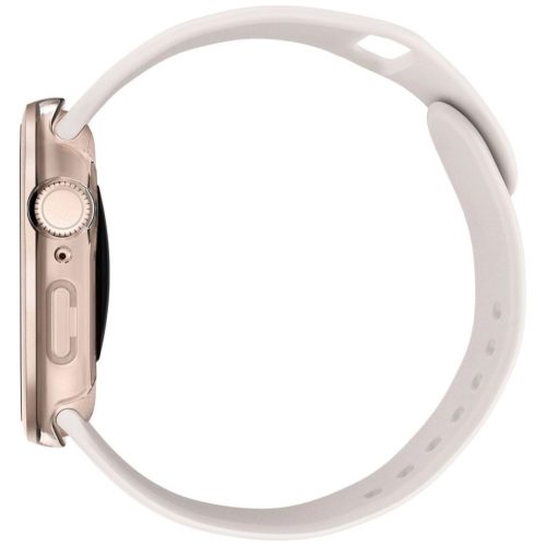 Uniq Voute Apple Watch 11 / Watch 10 46mm műanyag tok, tempered glass kijelzővédő üvegfóliával, rozéarany